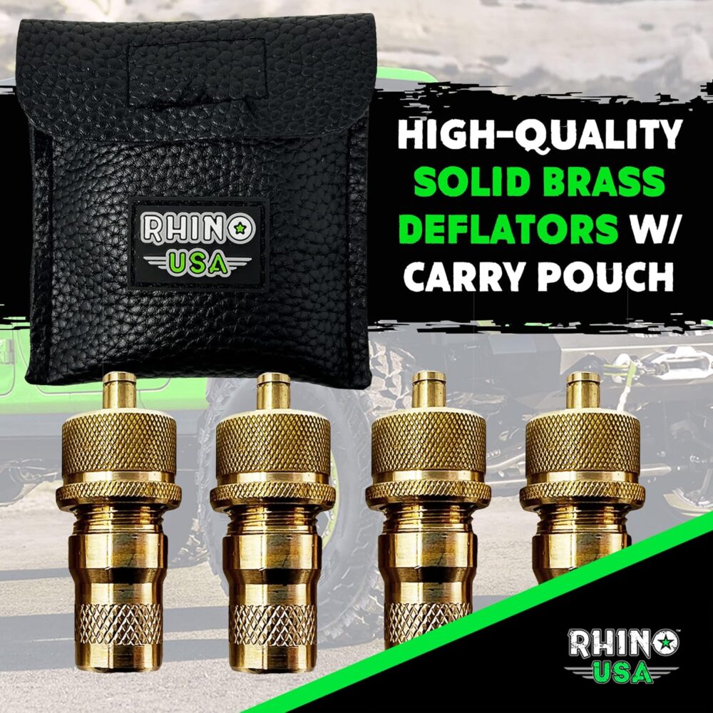 Rhino USA Adjustable Tire Deflators with Gauge (0-60psi) - Image 2