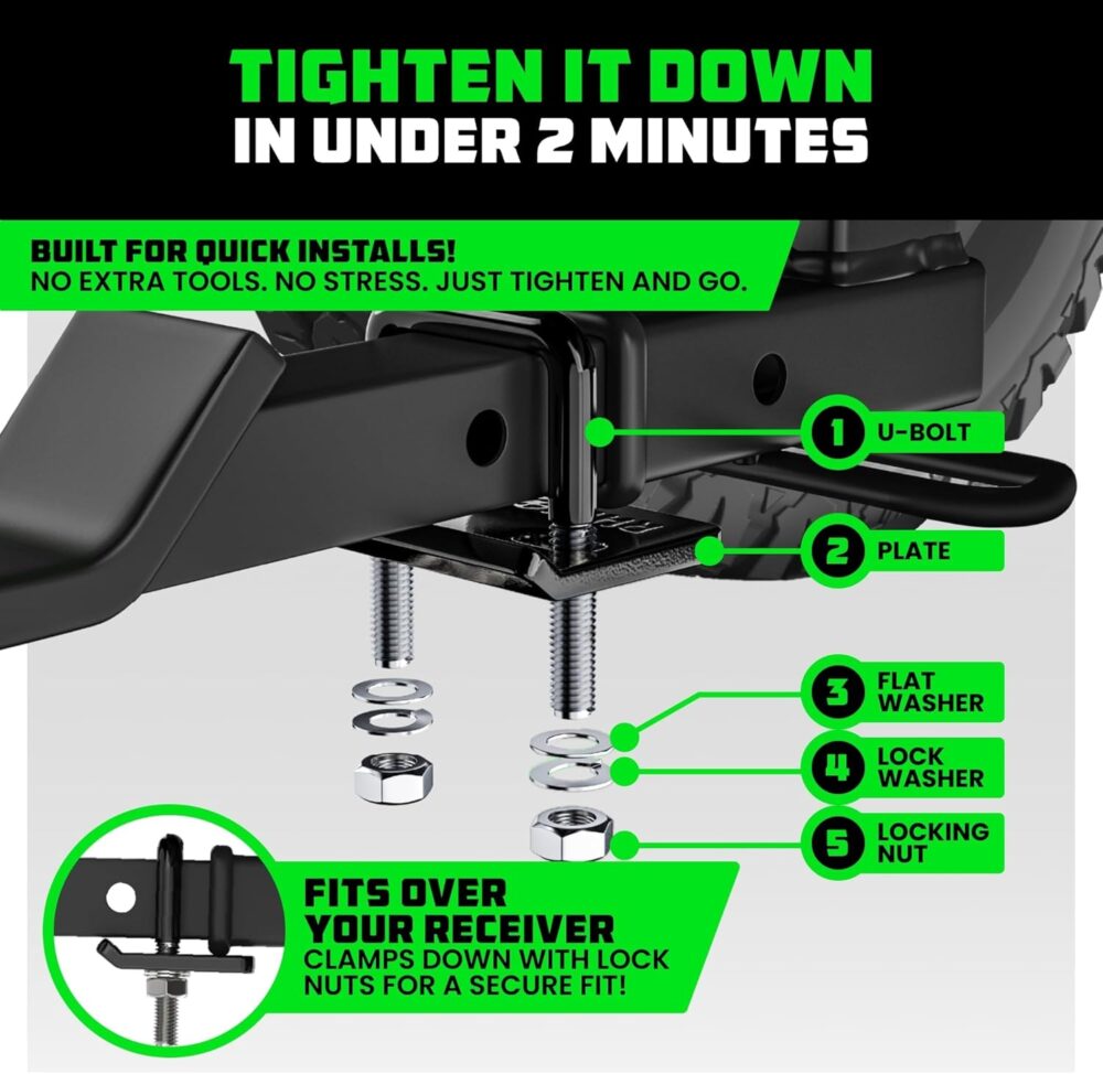 Rhino USA Hitch Tightener Anti Rattle Clamp (for 2 inch Hitches) - Image 2