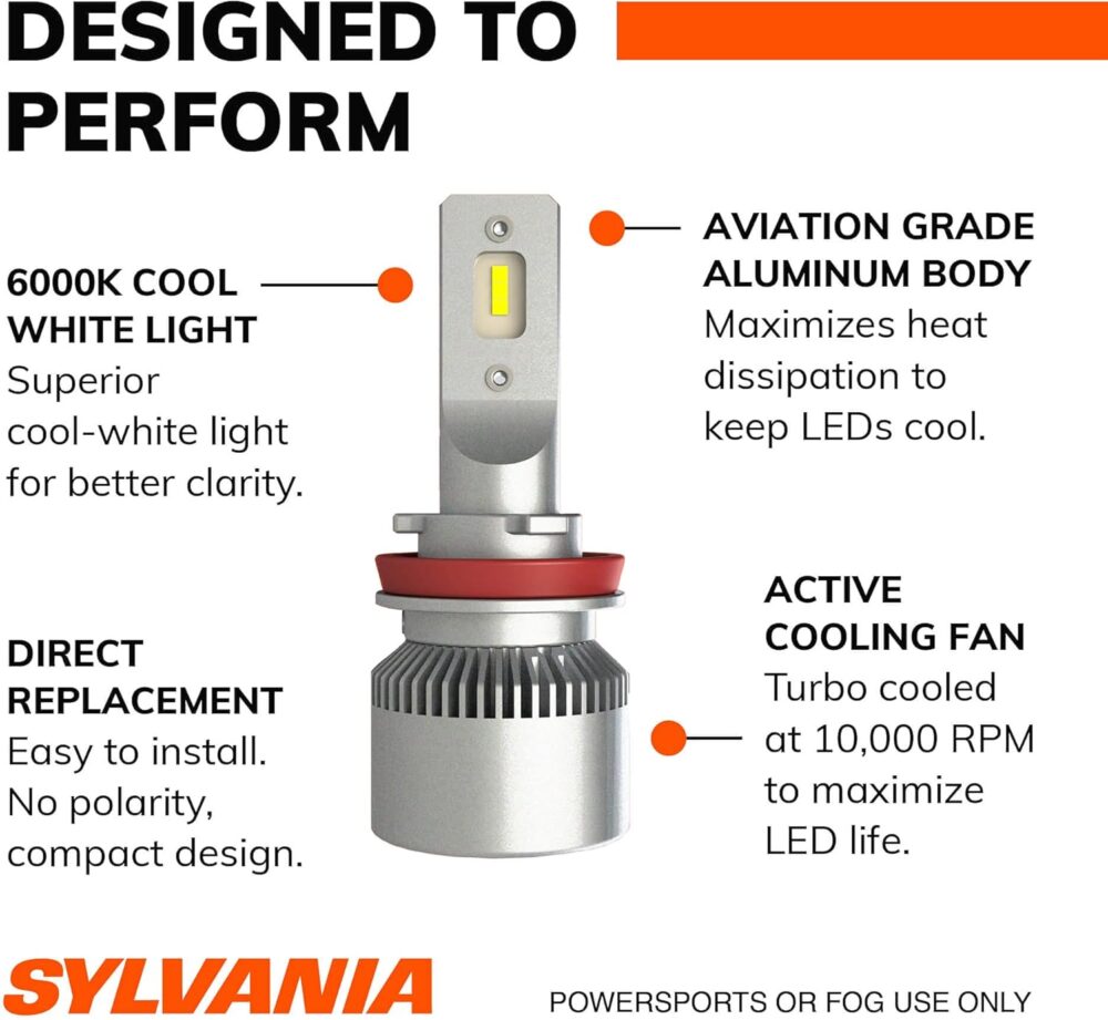 SYLVANIA H11 | LED Powersport Bulbs for Off-Road Use or Fog Lights - Image 4
