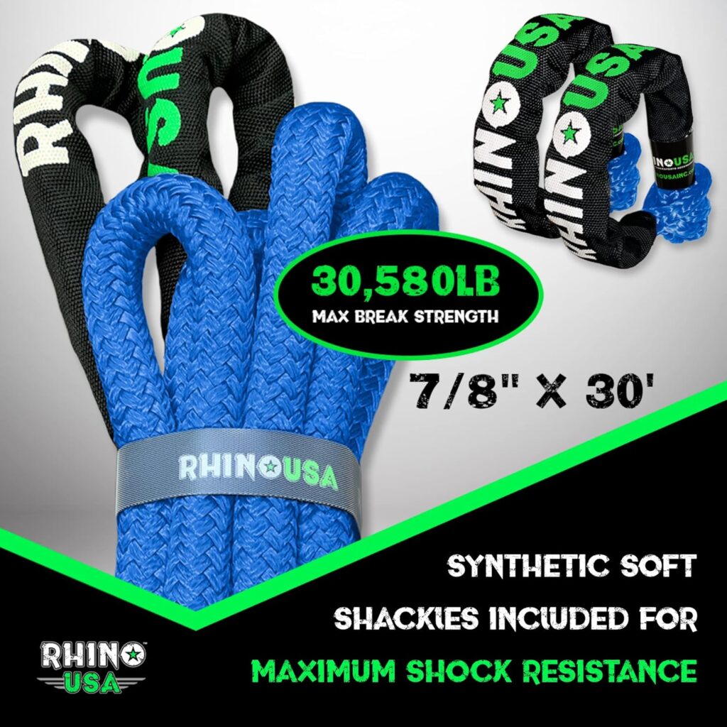 Rhino USA Kinetic Rope Recovery Kit (7/8in x 30ft) - Shey Dynamics