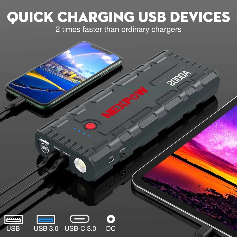 NEXPOW 2000A Peak Car Jump Starter - Image 3