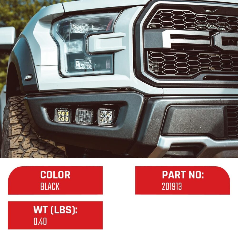 RIGID 201933 Light Cover (D-Series, 3", Amber, Universal) - Image 2